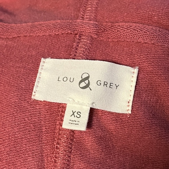 Lou & Grey Signature Soft Blend V Neck Tunic Hoodie - Mauvewood - Picture 4 of 5